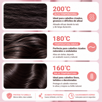 Mini plancha de pelo portátil